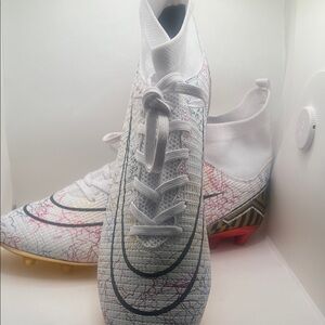 Men's White Patterned Boots